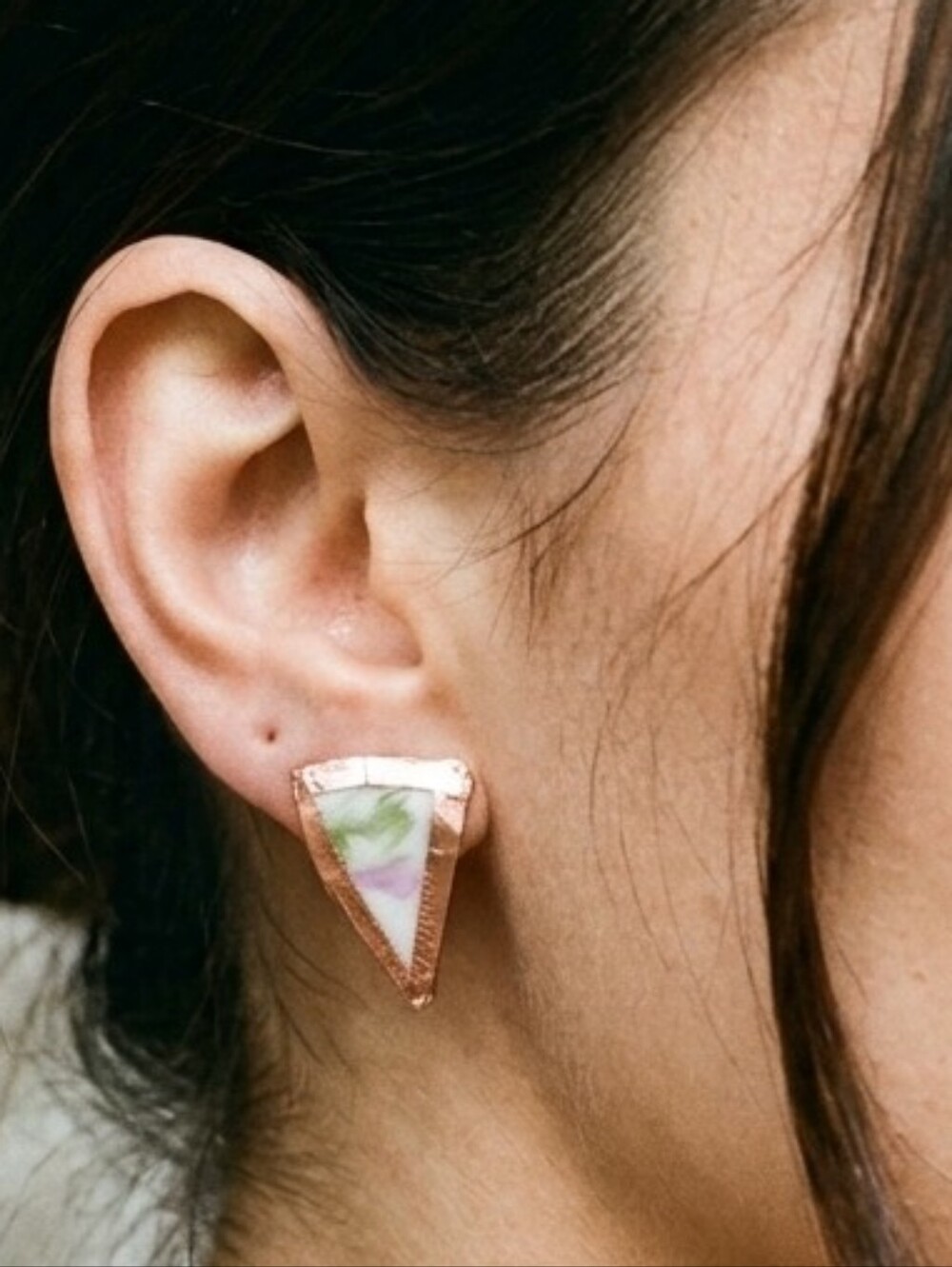Handcrafted Upcycled Vintage Porcelain Earrings